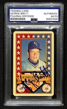 George Brett HOF Signed/Auto 1983 Perma-Graphics Card Royals PSA/DNA 200430