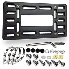 Front License Plate Bracket Holder - Front Bumper License Plate Mounting Kit,