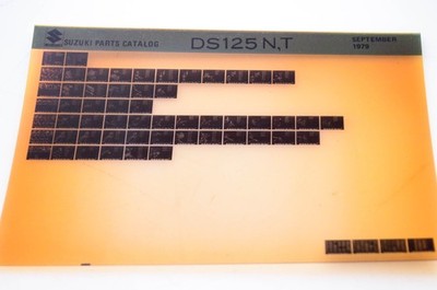 OEM Suzuki DS125N,T 1979/September Parts Catalog Microfiche