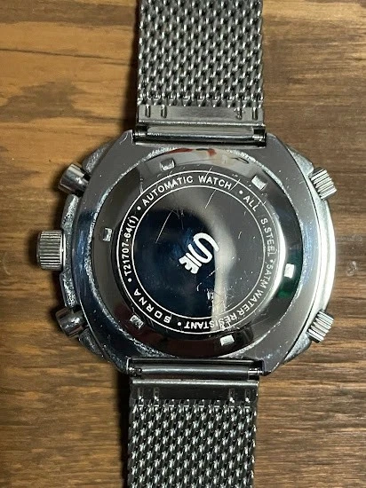 Sorna Automático World Time Traveler 21 Joyas Reloj Hombre Banda de Malla Foto 4 de 4