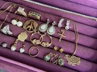 10k & 14K Gold Jewelry Lot Rings Pendants Earrings Etc 39g With Stones NOT SCRAP — photo 2