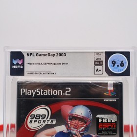 PS2 Game NFL GAMEDAY 2003 FOOTBALL TOM BRADY COVER CGC GRADED 9.6 A+ NEW Sealed!