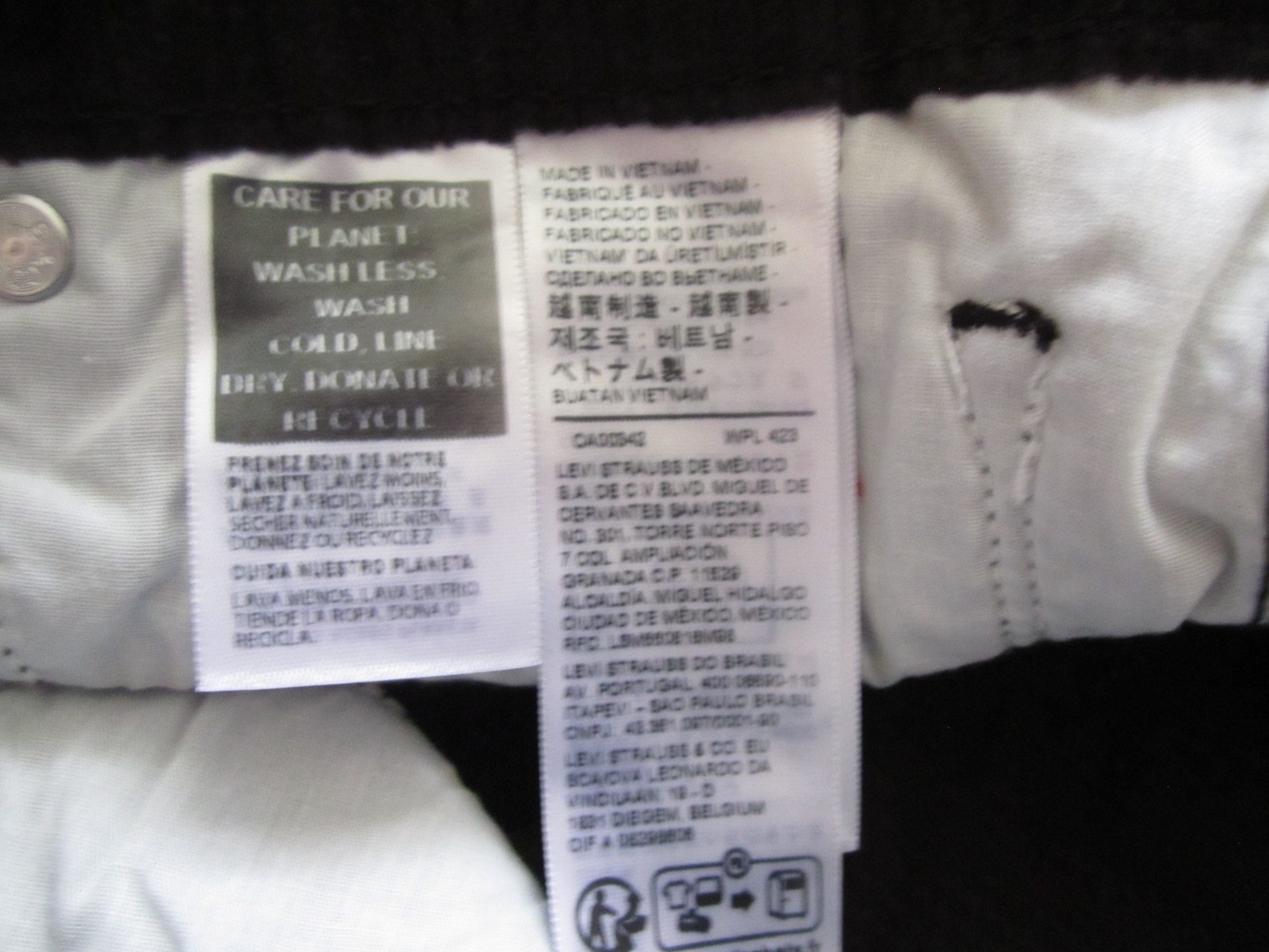 New Women Levis 711 Skinny Corduroy Black Pants Sz 30x30 (WP302) thumbnail 9