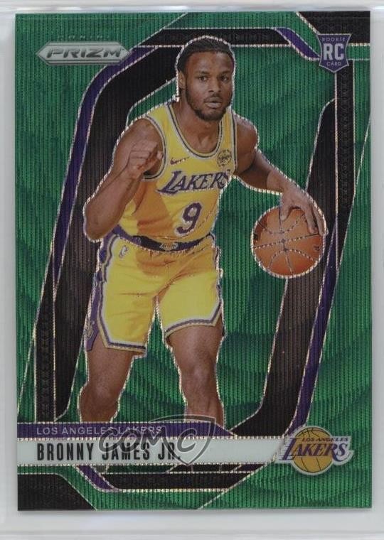 2024-25 Panini Prizm Green Wave Prizm Bronny James Jr #243 Rookie RC v3r