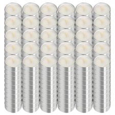 300 PCS White Tea Light Candles Unscented 3h Burn Smokeless Holiday Party Set