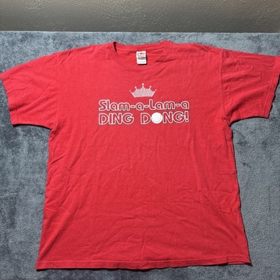 Vintage Joe Buck Budweiser SLAM A LAM A DING DONG T Shirt 2004 Size XL