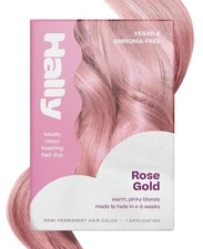 Hally Hair Color Cloud Hair Dye (Rose Gold)  Demi Permanent Foam Hair Color