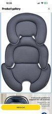 Amazon Basics Infant Car Seat Head Support Insert, Gray, Unisex