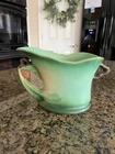 Vintage Roseville Art Pottery 457-7  Pine Cone Pitcher Bowl Aqua Brown