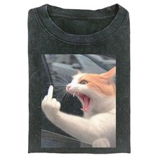 Funny Angry Cat Meme T-Shirt, Cat Lover Gift