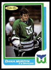 1986-87 O-Pee-Chee Dana Murzyn Rookie Hartford Whalers #58