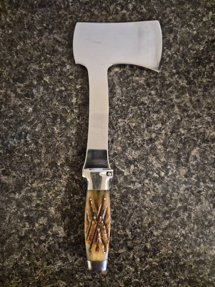 1935-45 Case Knifax Hatchet Combo Green Bone - Image 3 of 4