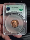 1945 P LINCOLN WHEAT PENNY CAC MS 65 RD