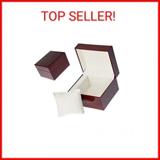 LETURE Wooden Single Watch Cases for Men Women, Wood Wrist Watch Bangle Gift Box