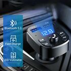 Car Hands-free Bluetooth-compaitable 5.0 Fm Transmitter Car Kit Mp3 Modulator