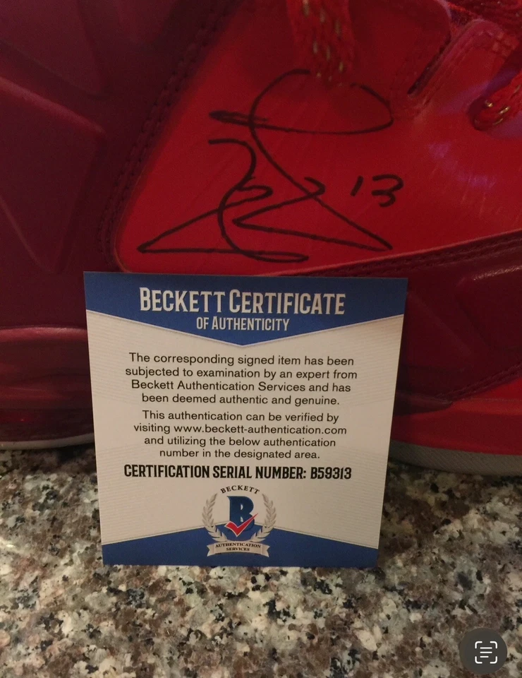 LeBron James Rare/ Unreleased NBA Finals 2013 PE Shoe Signed Mike Miller/Beckett - Image 3 of 4