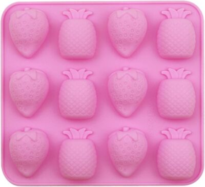 Erdbeere Ananas Sommer Früchte rosa Silikon Schokolade Form Eiswürfel Form