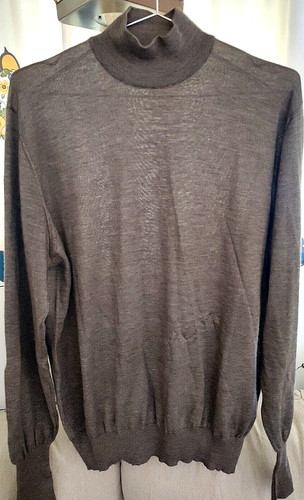 loro piana cashmere silk mockneck pullover large