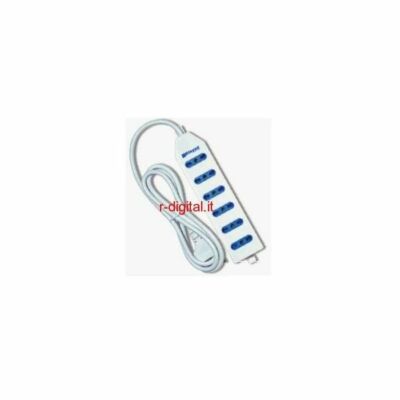 6 ELECTRIC FLAT 10/16A TWO-PASS SOCKET CABLE MULTIPLE OFFICE 