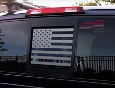 Fits 2013 - 2025 Nissan Frontier Back Middle Window American Flag Decal Sticker Fits 2013 - 2025 Nissan Frontier Back Middle Window American Flag Decal Sticker