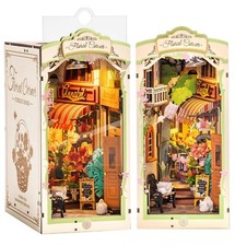 DIY 3D Book Nook Kit-Floral Corner 164pcs Lights up for Magical Bookshelf Effect