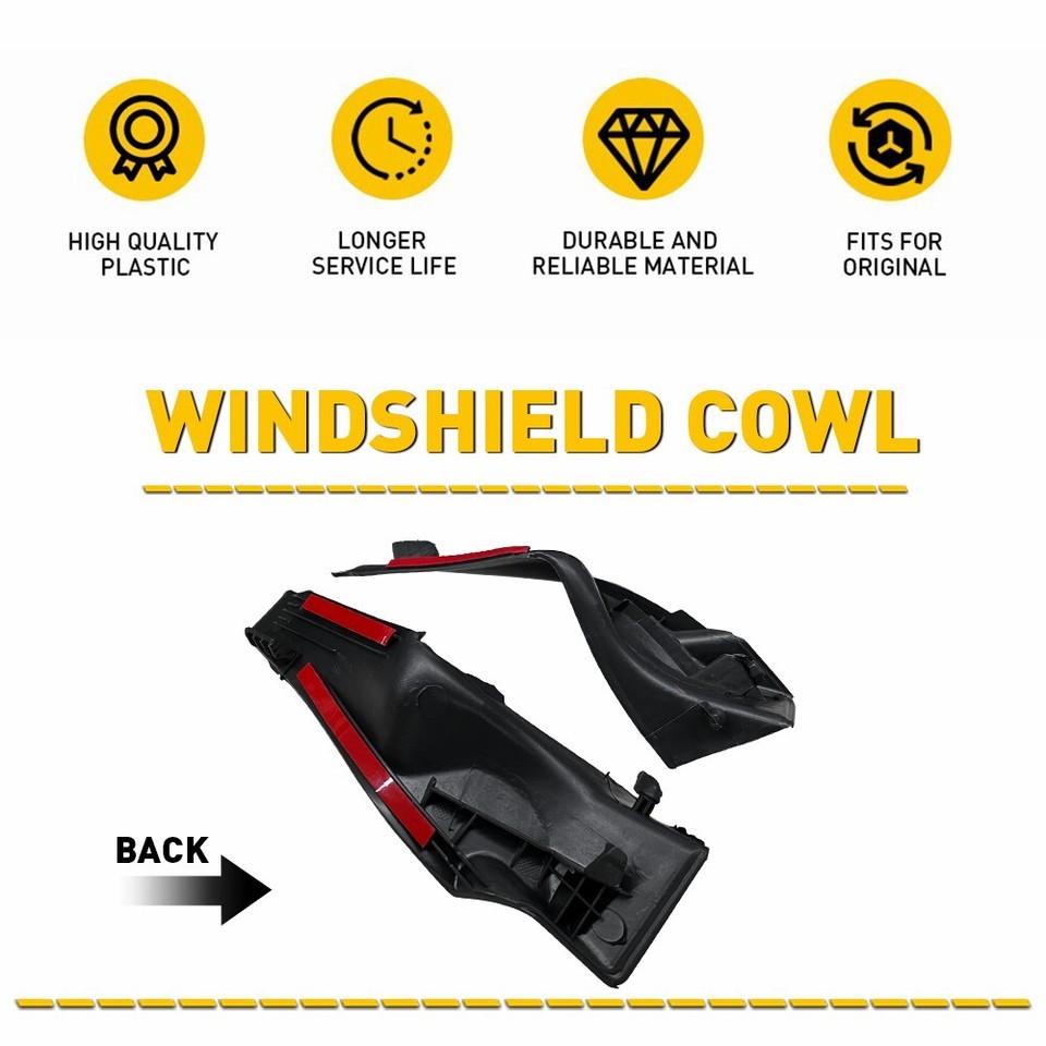 Windshield Wiper Side Cowl Extension Cover Trim For Toyota Highlander