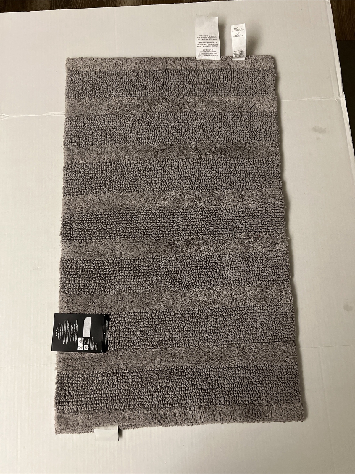 UGG Elise Luxury Reversible Bath Rug 100 Cotton in Seal Gray 21" x 34