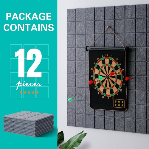 Versatile 12 Pack Corkboard Felt Tiles - Easy Install Wall Decor for Creativity - Picture 9 of 10