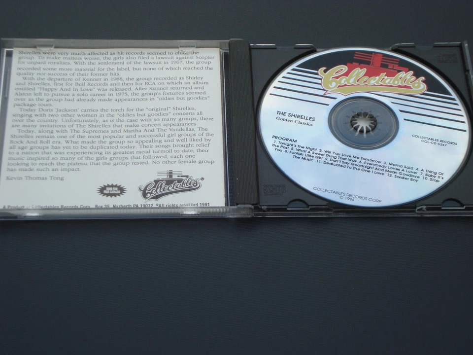 The Shirelles CD-Album: Golden Classics 1991 Pop - Vocal  - Compilation - Bild 2 von 3