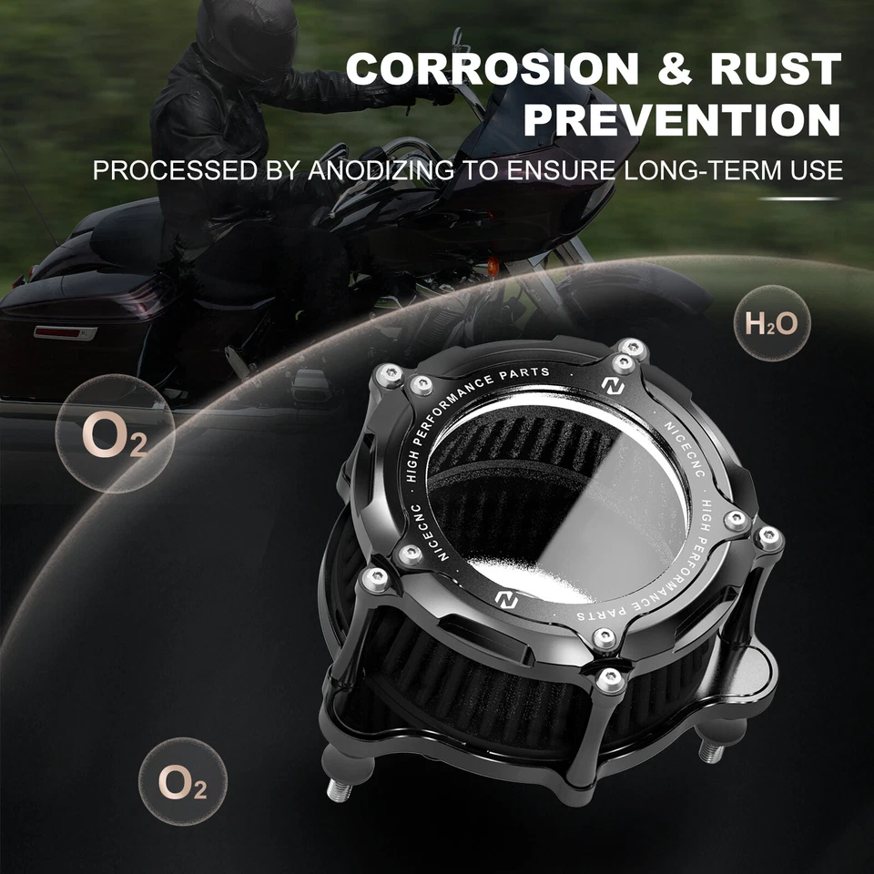 Air Cleaner Intake Filter For Harley Freewheeler FLRT Tri Glide Ultra FLHTCUTG Foto 3 de 4