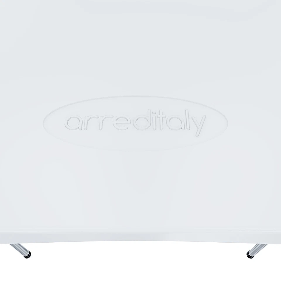 Tavolo tavolino pieghevole in dura resina set birreria facile trasporto bianco - Immagine 3 di 4