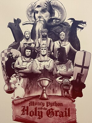 Monty Python And The Holy Grail Comedy Art Print Movie Poster