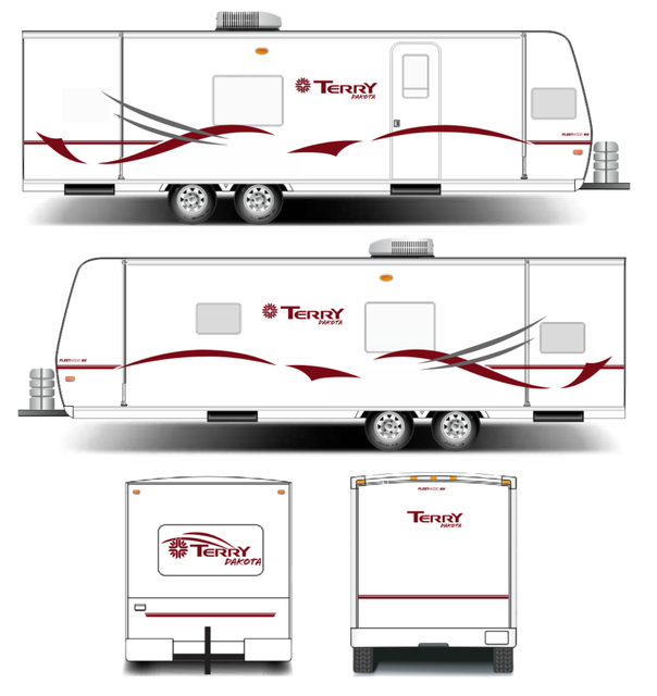 FLEETWOOD TERRY DAKOTA RV DECALS STICKERS SET KIT TRAILER 0102 FDK12Q