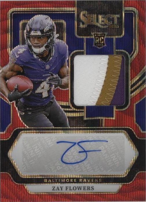 2023 Panini Select - Rookie Signature Memorabilia Zay Flowers #RSM