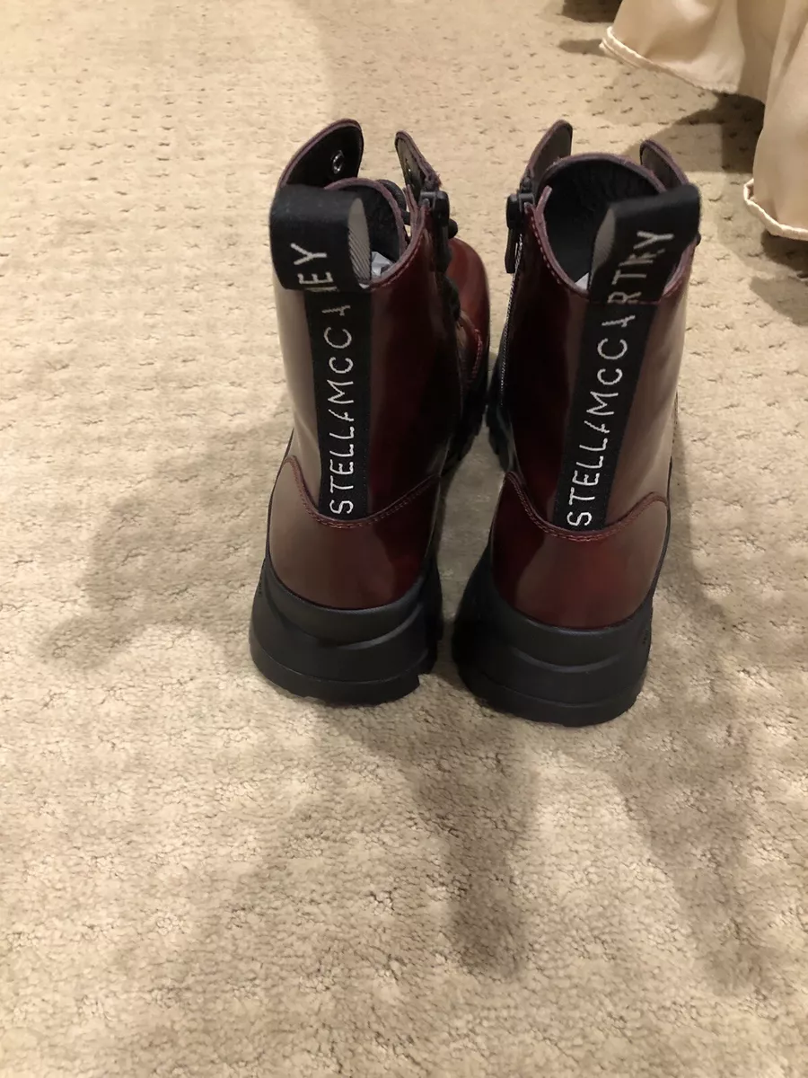 stella mcCartney trace brushoff plum size 38 womens booties msrp