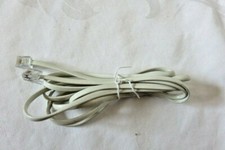 7' Line Cord Cable Beige RJ11 RJ11 DSL Modem Fax Phone Landline Telephone 4 pin