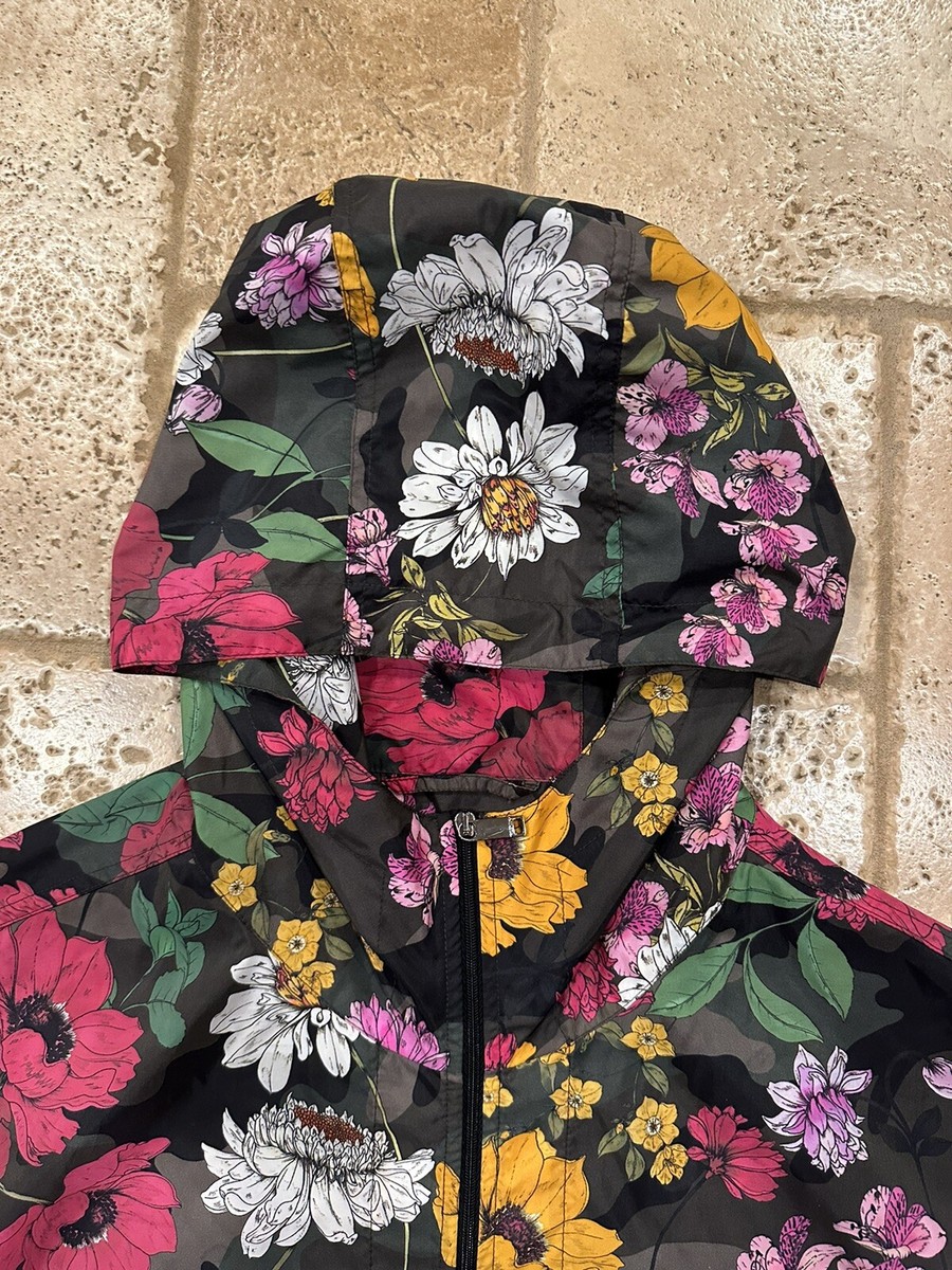 VALENTINO　コーチジャケット　カモ Valentino Floral-Camo Tech Satin Oversized Sporty Jacket