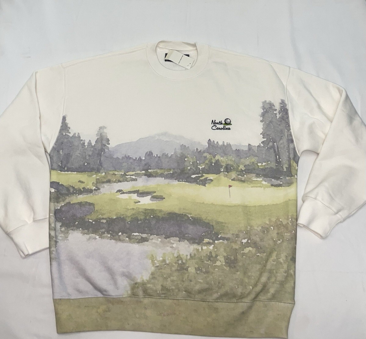 Abercrombie Fitch Golf Graphic Crew Sweatshirt Size Medium