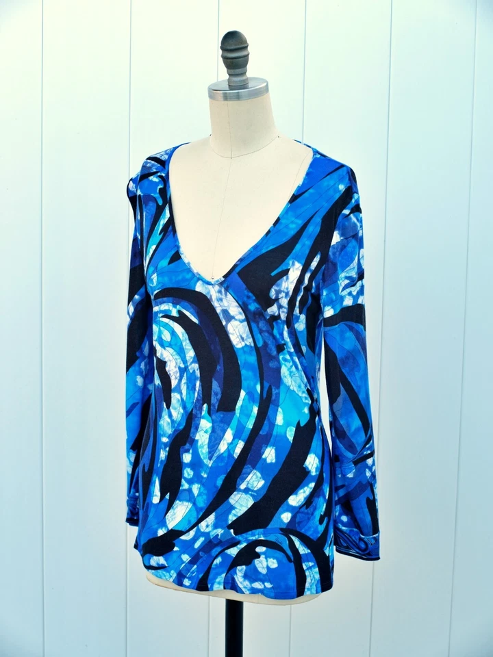 Emilio Pucci Italia Talla 12 Miami Beach Resort Yacht Club Retro Mod Psicodélico Foto 2 de 4