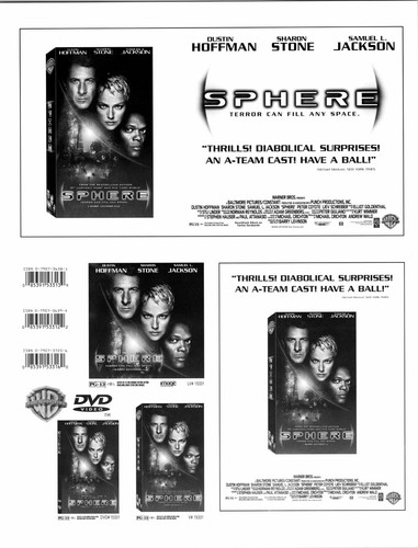 VIDEO STORE FLYER Sphere (1998) Dustin Hoffman - Picture 2 of 2