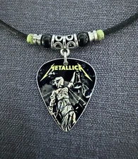 Metallica Justice Aluminum Guitar Pick Necklace