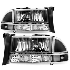 Faros negros izquierda y derecha para Dodge Dakota 1997-2004/1998-2003 Dodge Durango