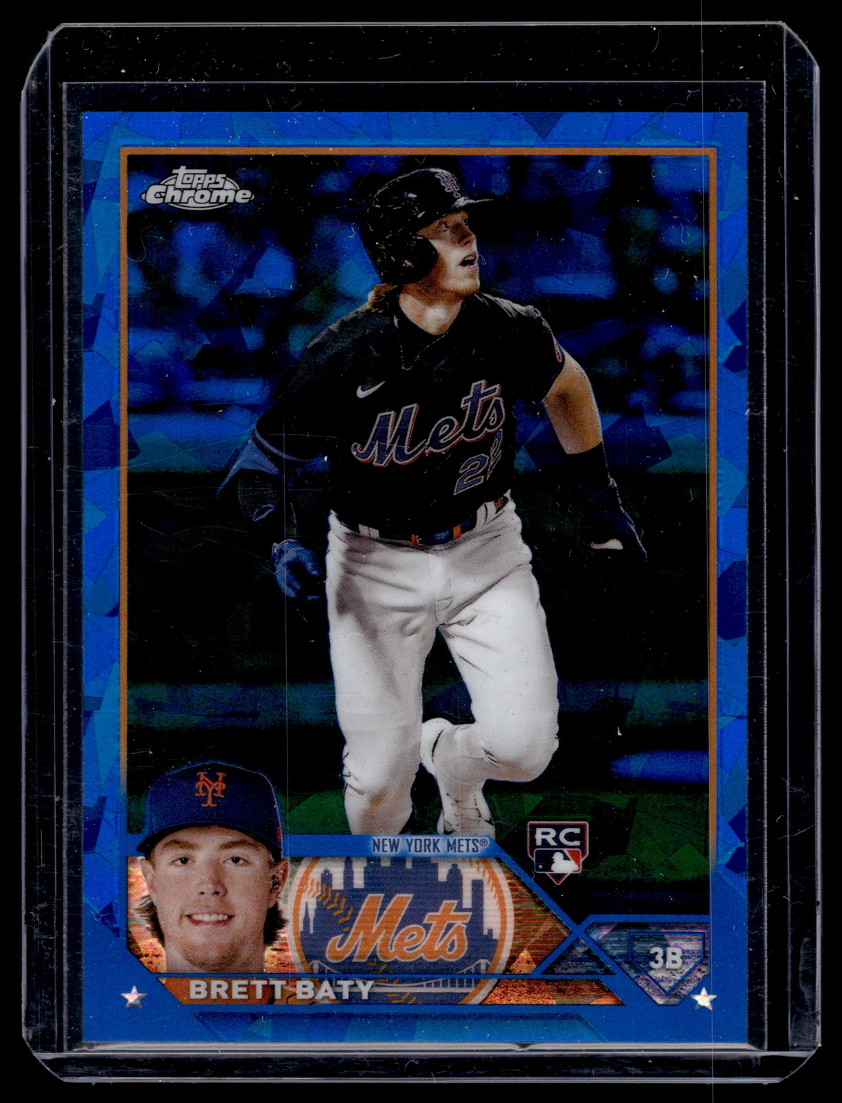 Brett Baty 2023 Topps Chrome Sapphire Edition Baseball Rookie Card #89