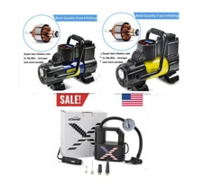 12V Portable 150PSI Auto Tire Inflator Pump Air Compressor for Car/Bike Various