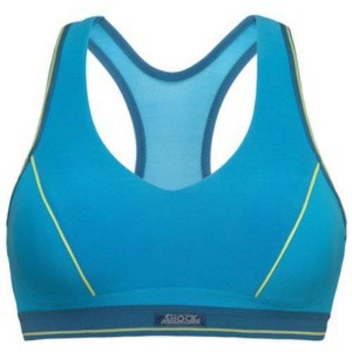 NWT Shock Absorber Padded Sports Bra, 36A, Turquoise - Afbeelding 1 van 4