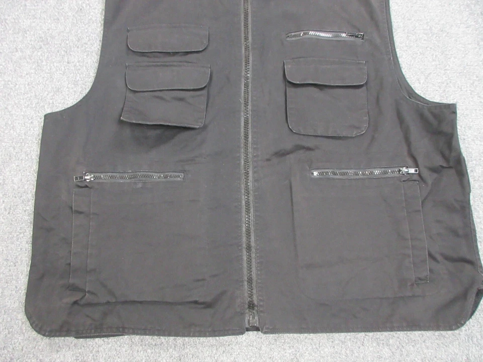 Chaleco Humvee Para Hombres 2XL XXL Negro Utilitario Táctico Campo Carga Bolsillo Safari Foto 2 de 4