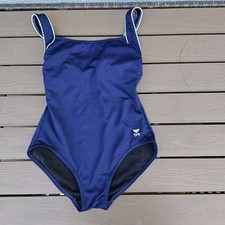 TYR Women's Solid Square Neck Navy Controlfit 1 Piece Sz 8 New Sample