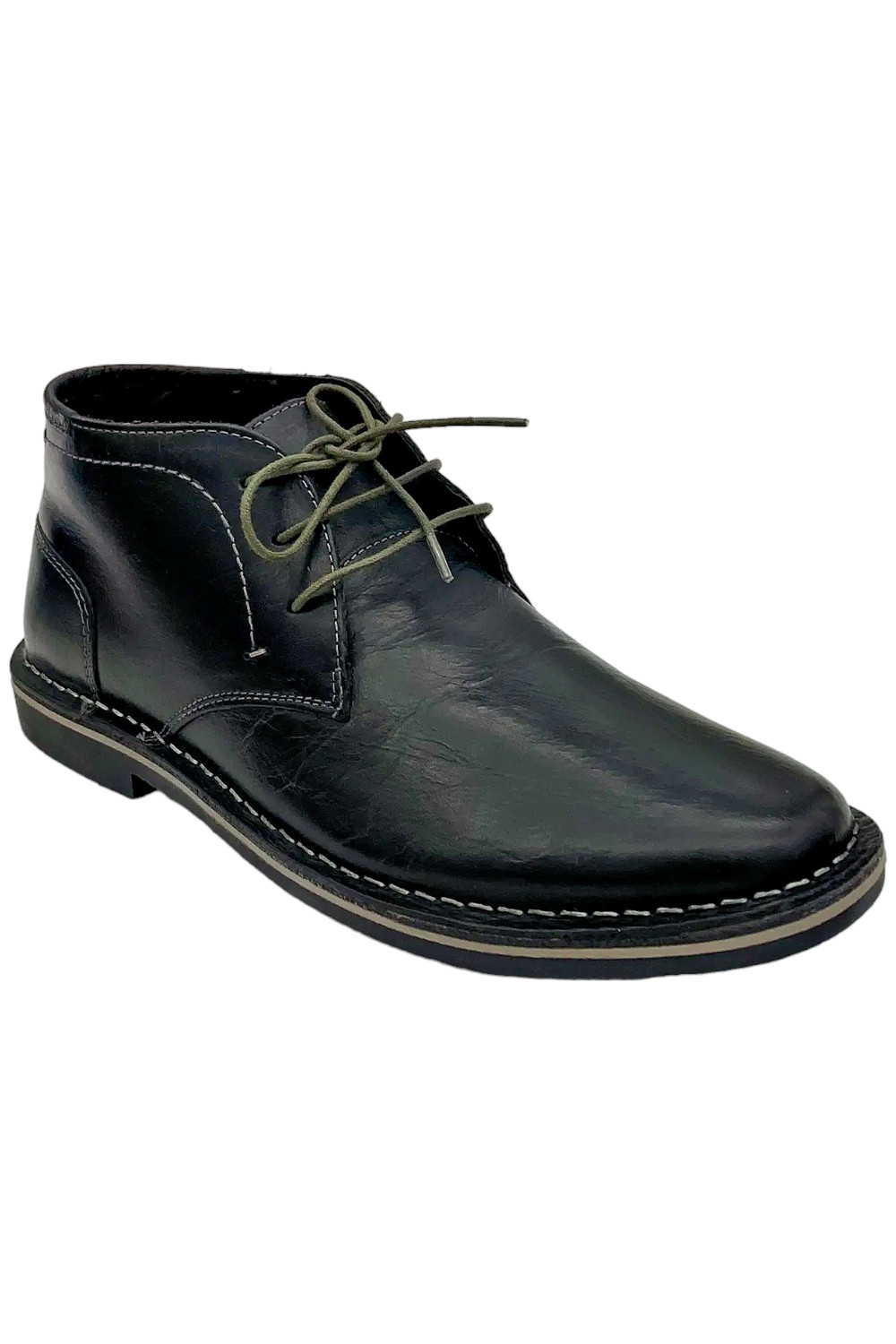 Мужские ботинки Steve Madden Harken Chukka из черной кожи 11690₽