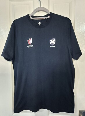 Official Rugby World Cup 2023 Scotland T-Shirt - Navy - Size Large - RWC France
