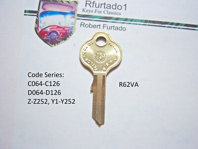 Key Blank for Vintage Mercedes Zundapp D.A.F. 1950's (see code series) R62VA
